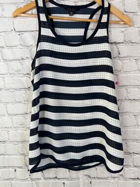 Banana Republic Stripe Tank Top Navy & White Women's SZ XS